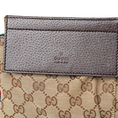 Gucci GG Monogram Web Double Pocket Belt Bag Dark Brown 9 of 9