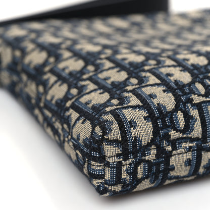 Christian Dior Oblique Pouch Wristlet Blue 8 of 9