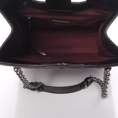 Chanel Glazed Calfskin Quilted Small Perfect Edge Shopping Tote Black 5 of 9