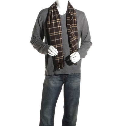 Burberry Cashmere Icon Check Scarf Brown 2 of 5