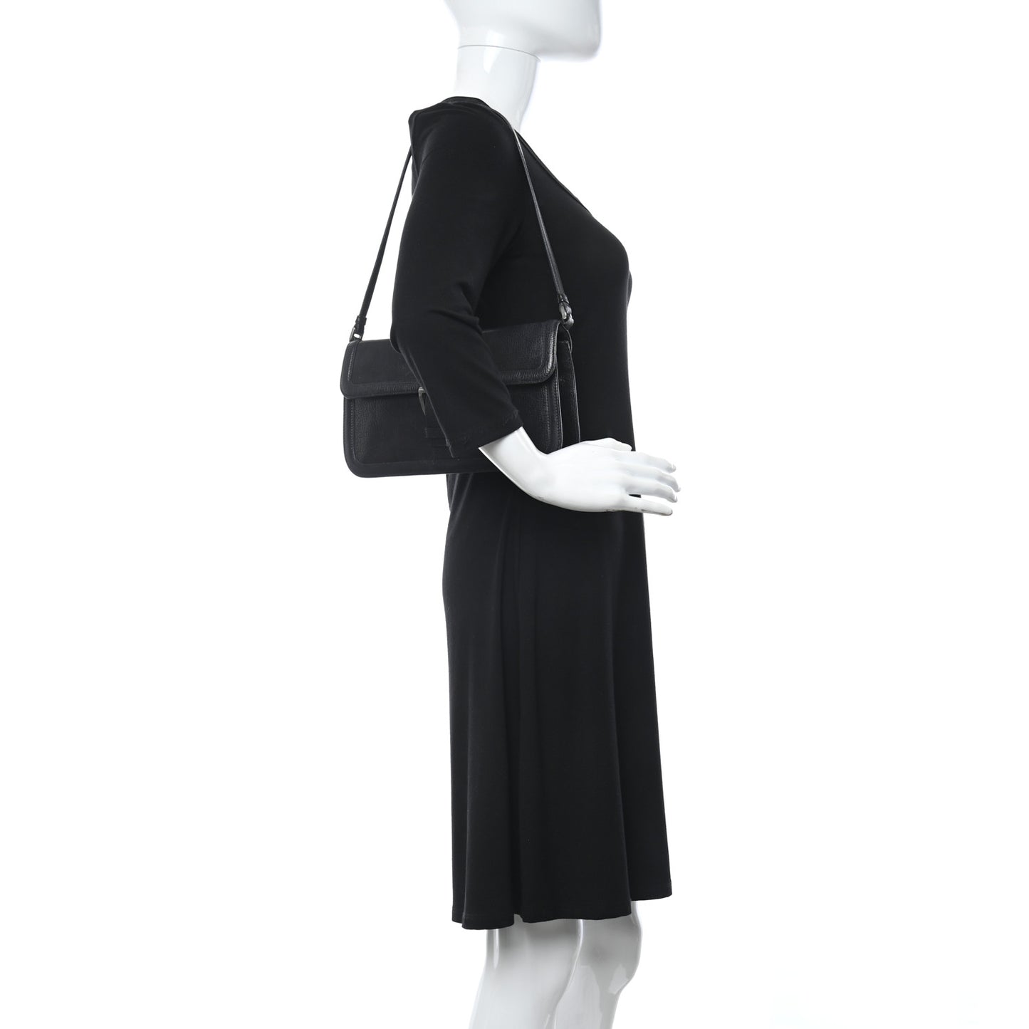 Goatskin Flap Bag Black