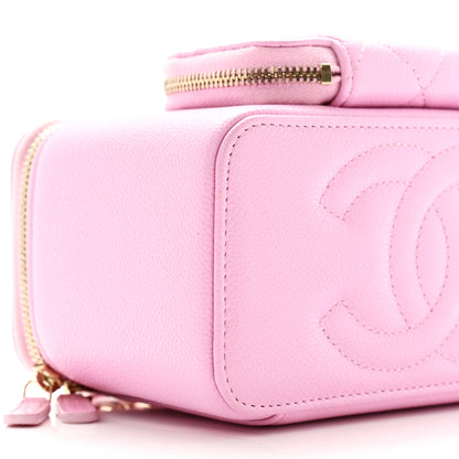 Chanel Caviar Quilted Top Handle Pocket Vanity Case Lilac 9 of 11