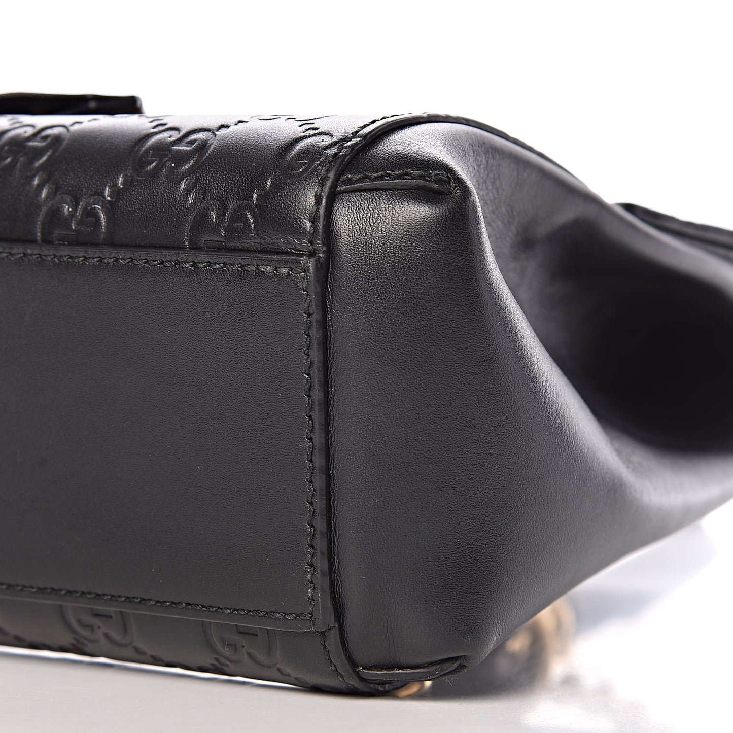 Guccissima Signature Padlock Backpack Black