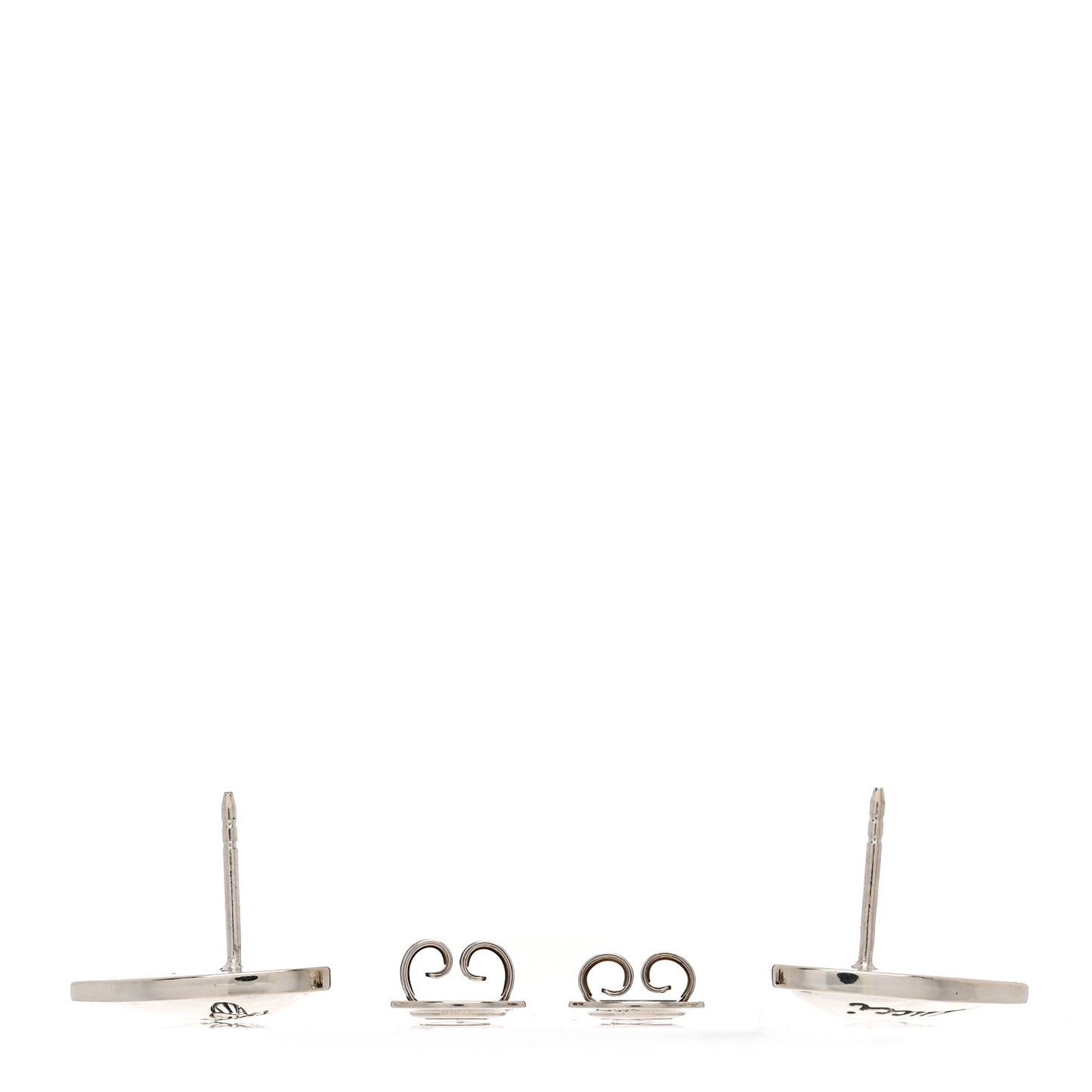Sterling Silver Flora Heart Stud Earrings