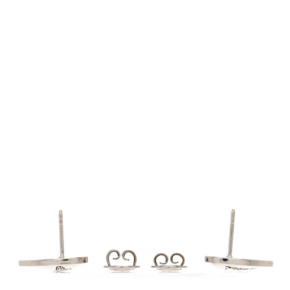 Gucci Sterling Silver Flora Heart Stud Earrings 3 of 4