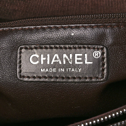 Chanel Calfskin Quilted Grand Shopping Tote GST Dark Brown 6 of 11