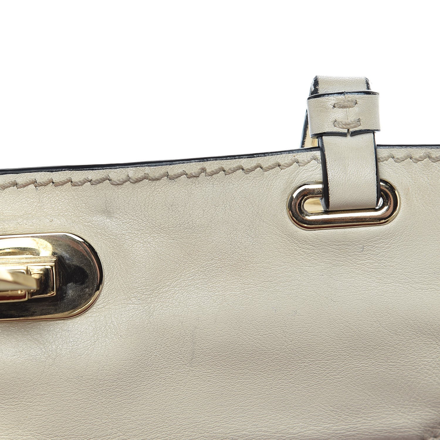 Valentino Garavani Vitello Small Rockstud Tote Ivory 11 of 35