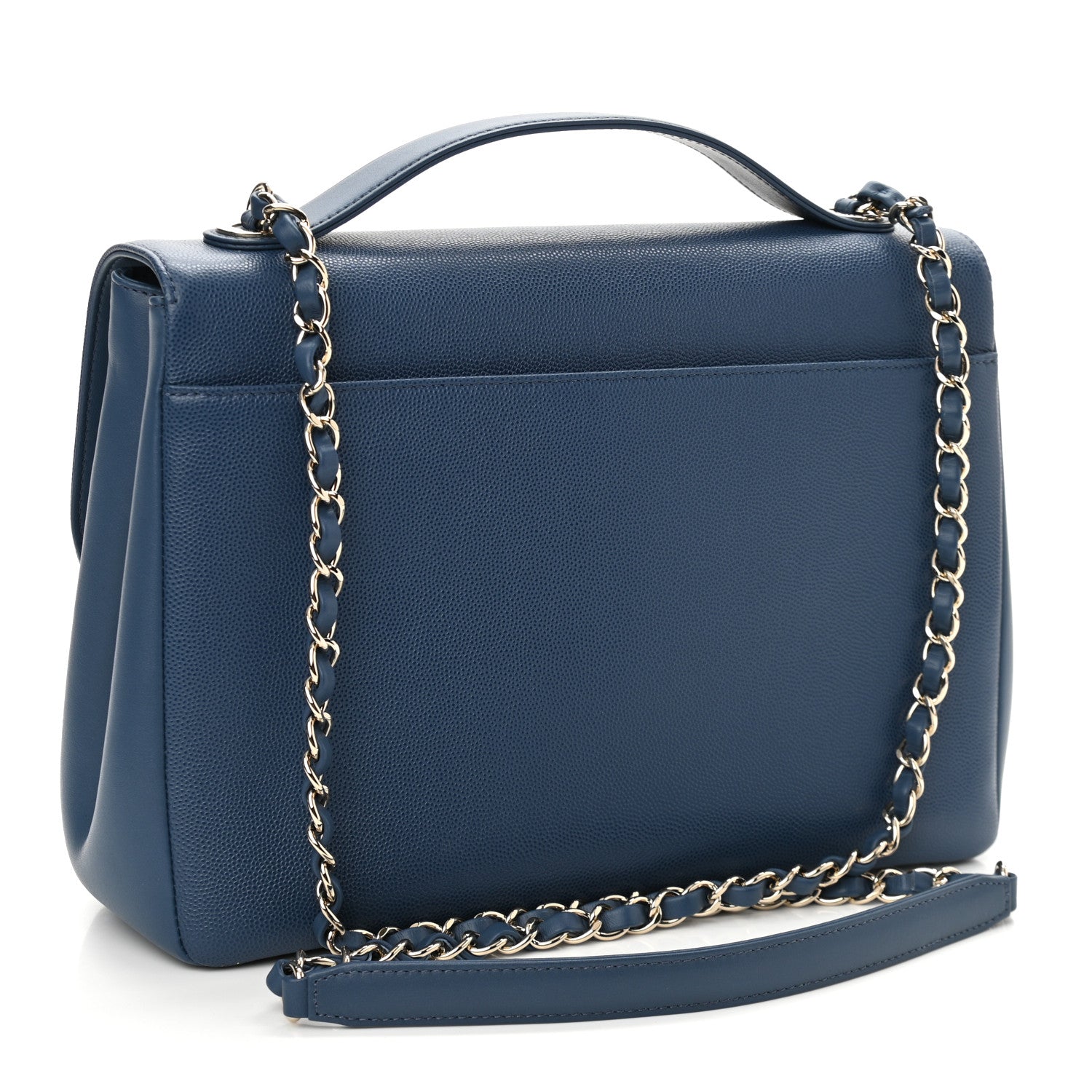 Chanel Caviar Quilted Large Business Affinity Flap Blue 3 of 11