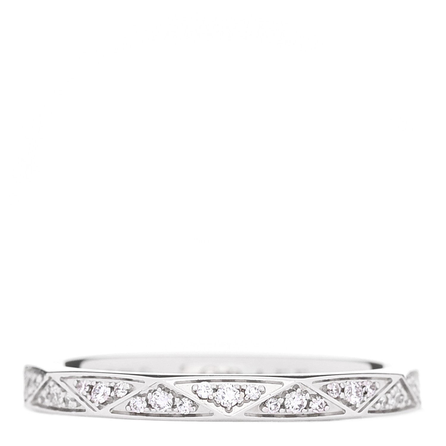 Graff 18K White Gold Diamond Laurence Graff Signature Band Ring 49 4.75 1 of 5