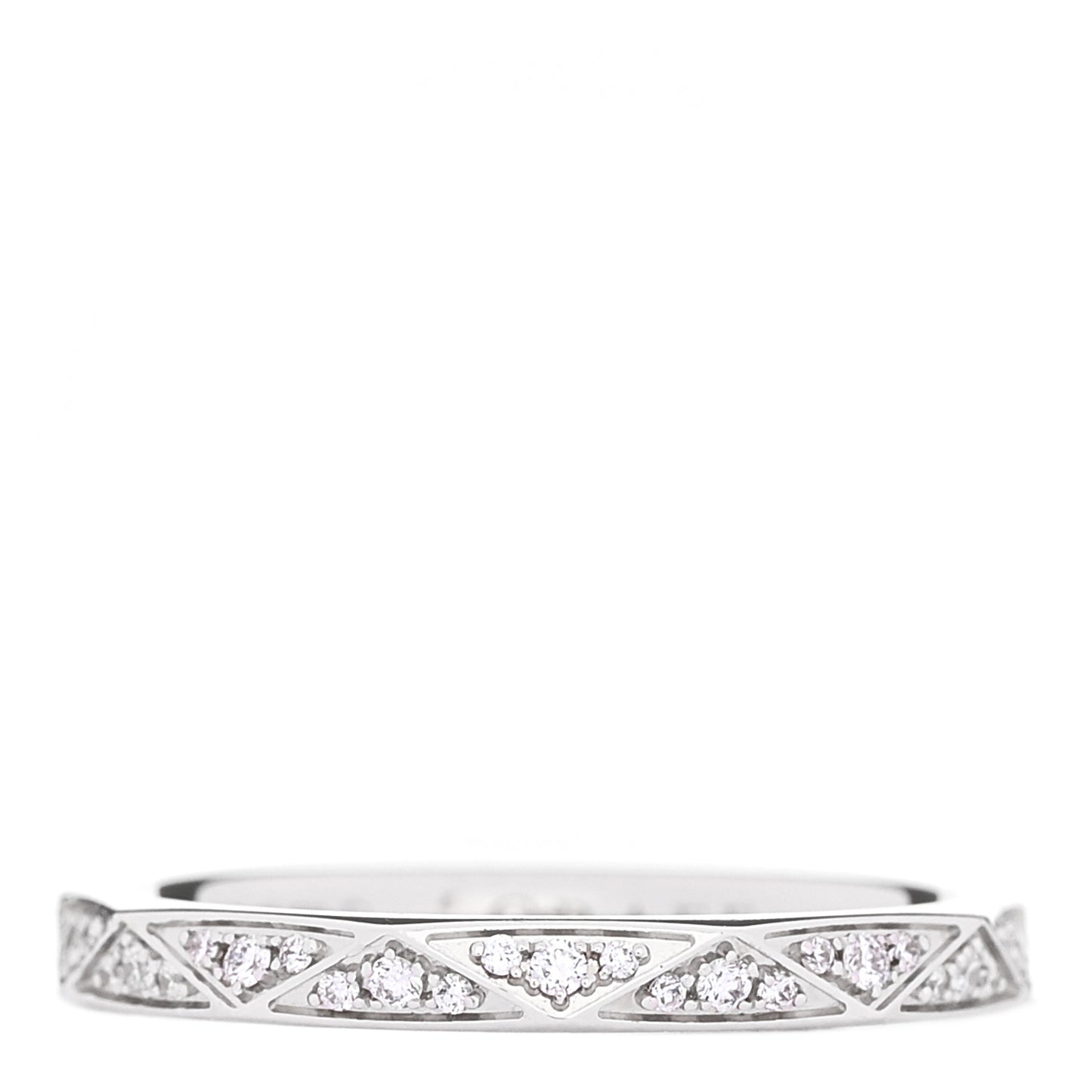 18K White Gold Diamond Laurence Graff Signature Band Ring 49 4.75