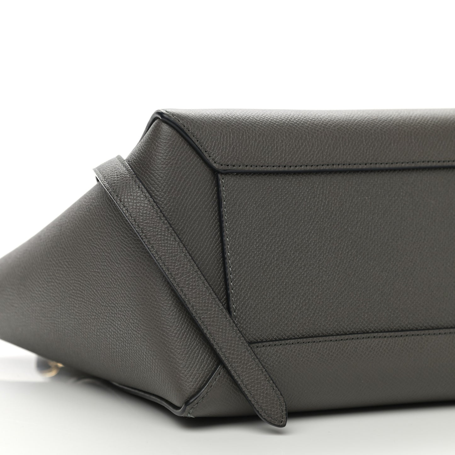Grained Calfskin Micro Belt Bag Grey