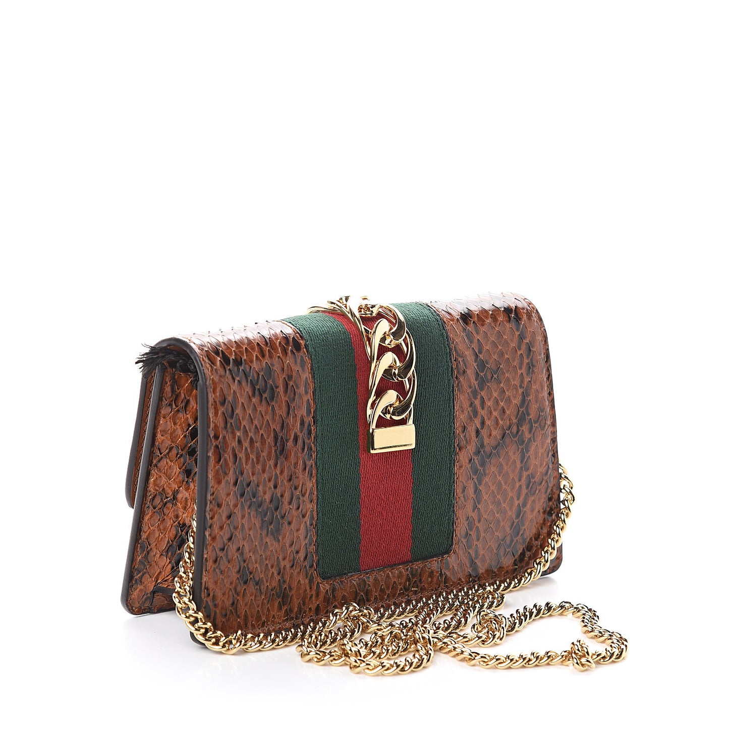 Elaphe Web Floral Embroidered Super Mini Sylvie Chain Shoulder Bag Cuir Multicolor