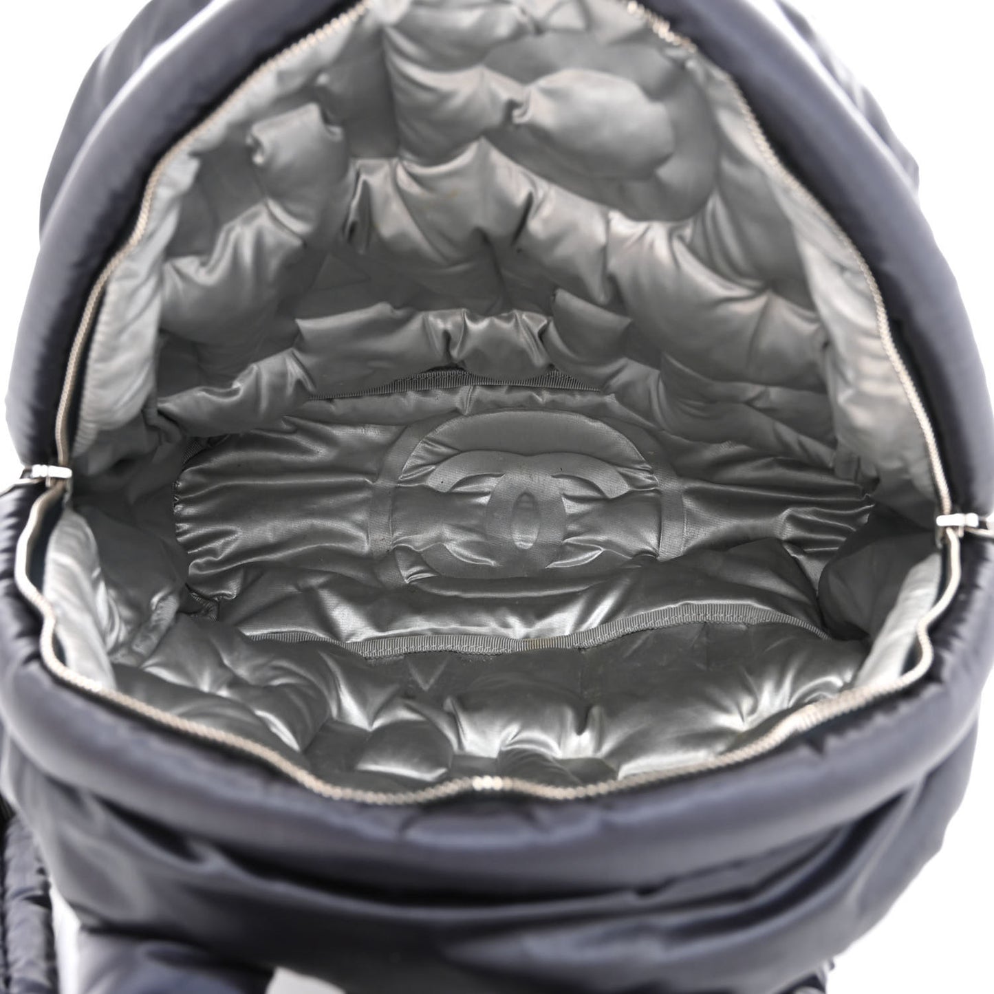 Nylon Embossed Small Doudoune Backpack Navy