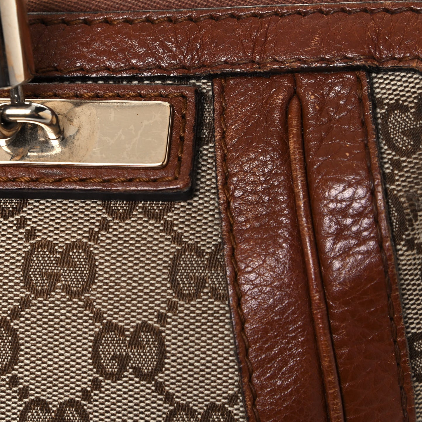 Monogram Cellarius Calfskin Large Bella Top Handle Bag Beige Ebony Cuir