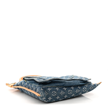 Louis Vuitton Monogram Denim Sac Plat Blue 4 of 12