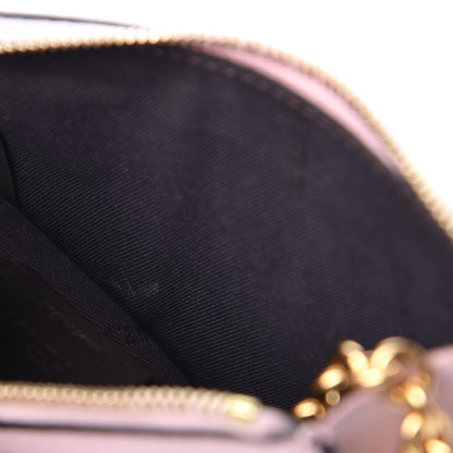 Fendi Vitello Cruise F is Fendi Bi-Color FF 1974 Embossed Key Case Pouch Maya Black Peonia 8 of 10