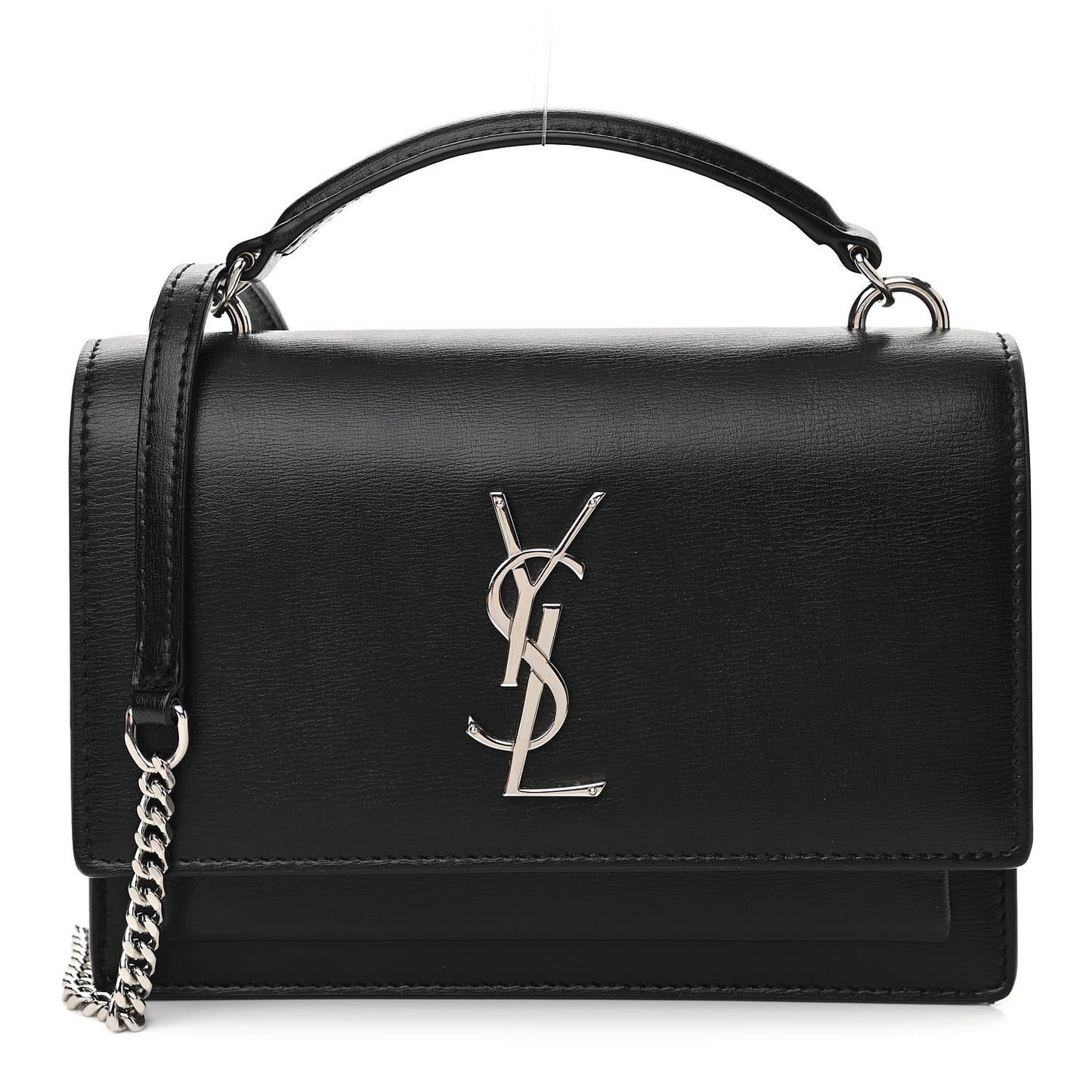 Calfskin Monogram Sunset Chain Wallet Black