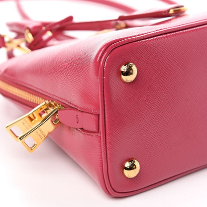 Prada Saffiano Vernice Mini Promenade Tote Peonia 7 of 9