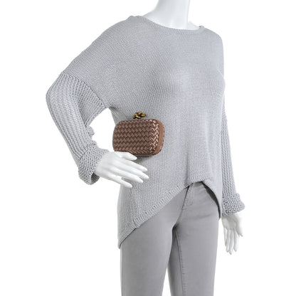 Bottega Veneta Satin Knot Clutch Dawn 2 of 7