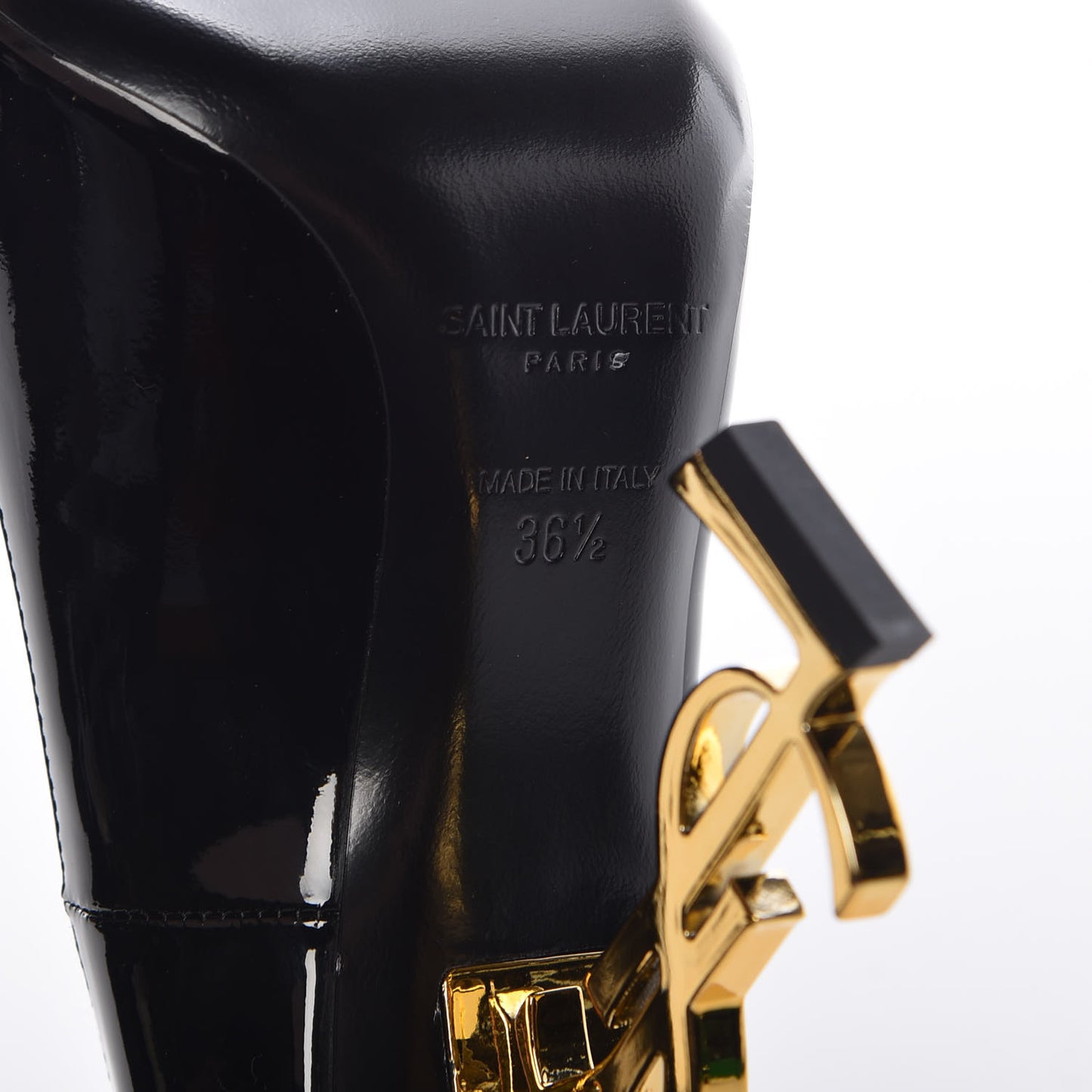 Patent Opyum 110 Pumps 36.5 Black Gold