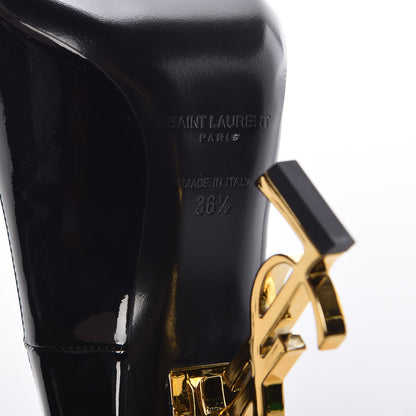 Saint Laurent Patent Opyum 110 Pumps 36.5 Black Gold 6 of 8