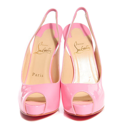 Christian Louboutin Patent Private Number 120 Pumps 35 Rose 2 of 6
