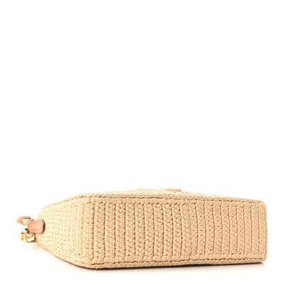 Prada Yarn Raffia Effect Crochet Mini Re-Edition 2000 Shoulder Bag Naturale 4 of 10