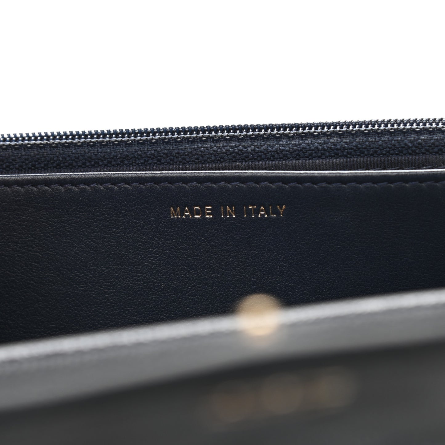 Caviar Quilted Wallet On Chain WOC Navy Blue