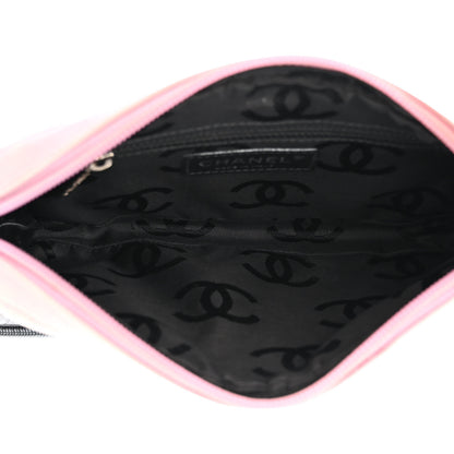 Chanel Calfskin Quilted Cambon Pochette Pink Black 5 of 10
