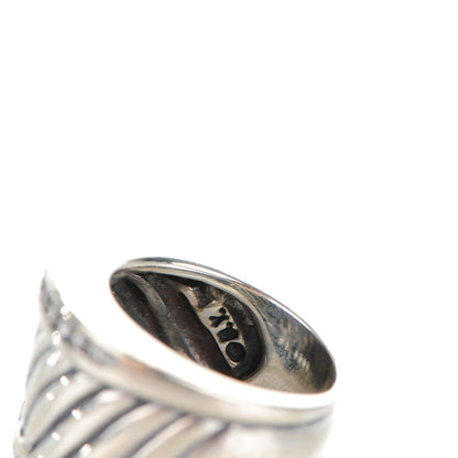 David Yurman Sterling Silver Pave Diamond 15mm Thoroughbred Ring 48 4.5 5 of 7