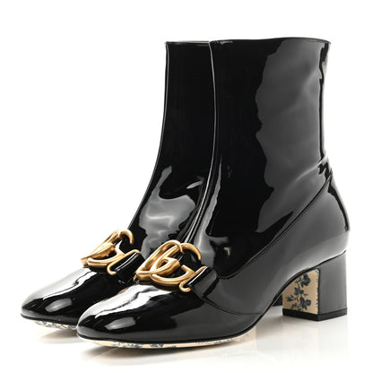 Gucci Vernice GG Victoire 55mm Ankle Boots 38 Black 3 of 9