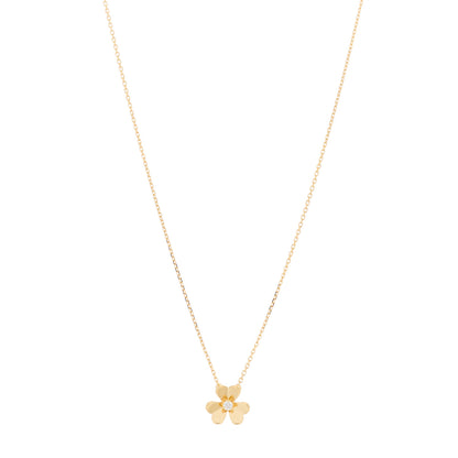 Van Cleef & Arpels 18K Yellow Gold Diamond Mini Frivole Pendant Necklace 1 of 6