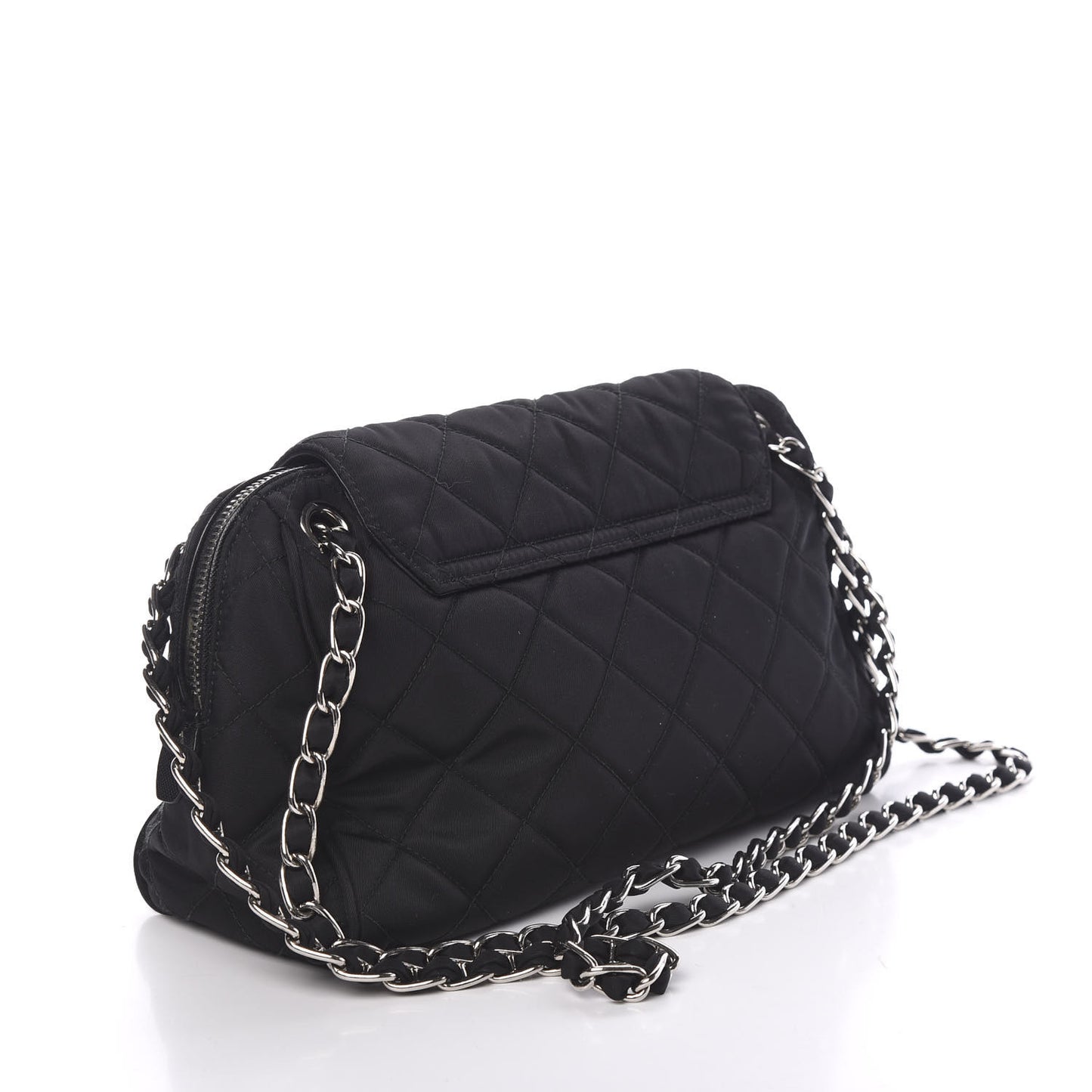 Nylon Tessuto Impuntu Quilted Flap Black