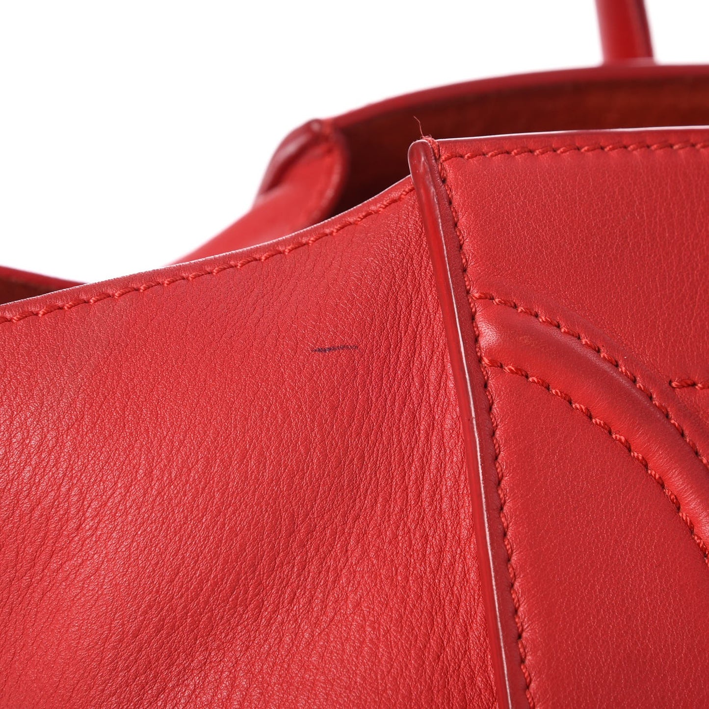 Supple Calfskin Medium Phantom Luggage Vermillion