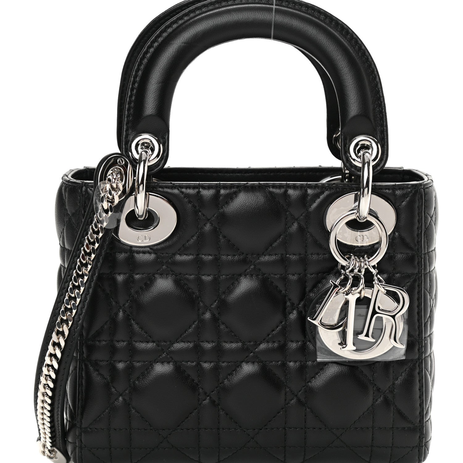 Christian Dior Lambskin Cannage Mini Lady Dior Black 8 of 15