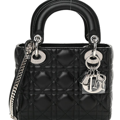 Christian Dior Lambskin Cannage Mini Lady Dior Black 8 of 15
