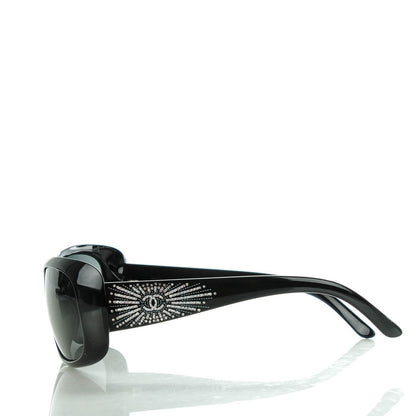 Chanel Crystal CC Logo Sunglasses 6026-B Black 2 of 7