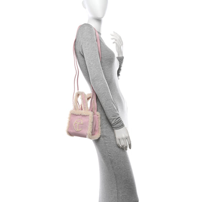 Telfar X UGG Suede Shearling Small Shopping Bag Pink 2 of 11