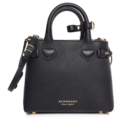 Burberry Grainy Calfskin House Check Baby Banner Tote Black 1 of 9
