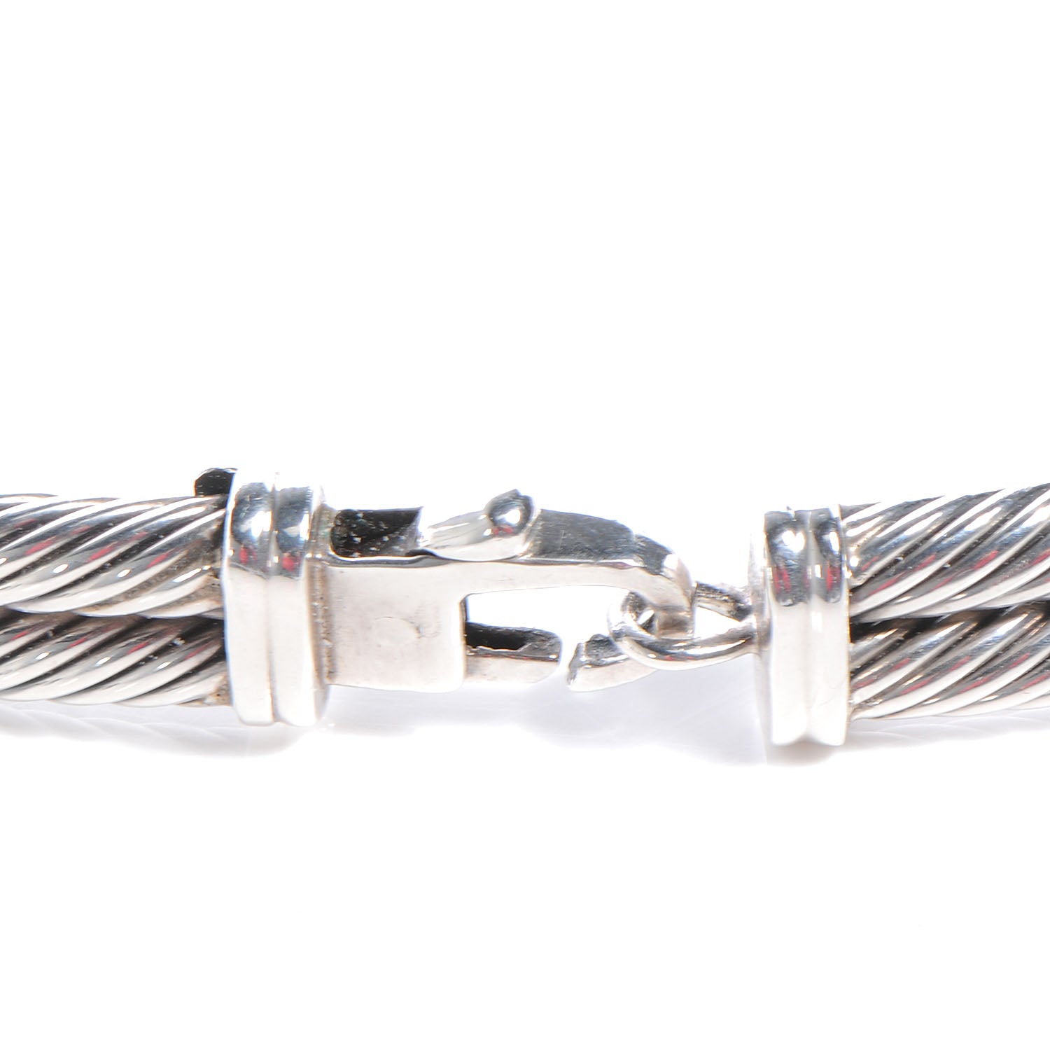 David Yurman 18k White Gold 14k Yellow Gold Pink Tourmaline Cable Choker 5 of 7