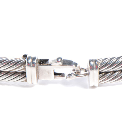 David Yurman 18k White Gold 14k Yellow Gold Pink Tourmaline Cable Choker 5 of 7