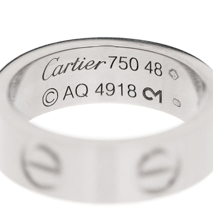 Cartier 18K White Gold 5.5mm LOVE Ring 48 4.5 4 of 4