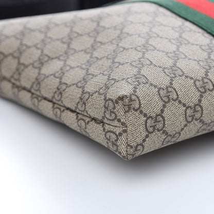 Gucci GG Supreme Monogram Web Messenger Bag Black 5 of 10