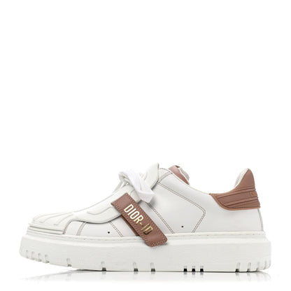Christian Dior Calfskin Bi-Color Dior-ID Platform Sneakers 37 White Nude 1 of 4