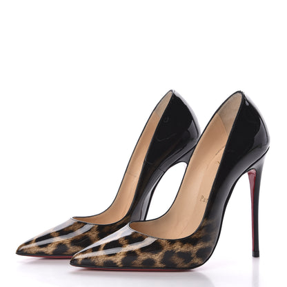 Christian Louboutin Patent Degrade Leopard So Kate 120 Pumps 35 Leopard Black 2 of 9