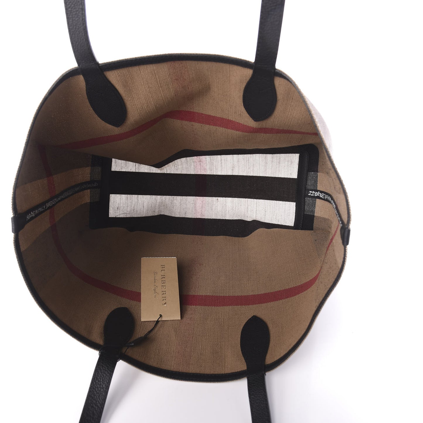 Coated Canvas Mega Check Medium Doodle Tote Black