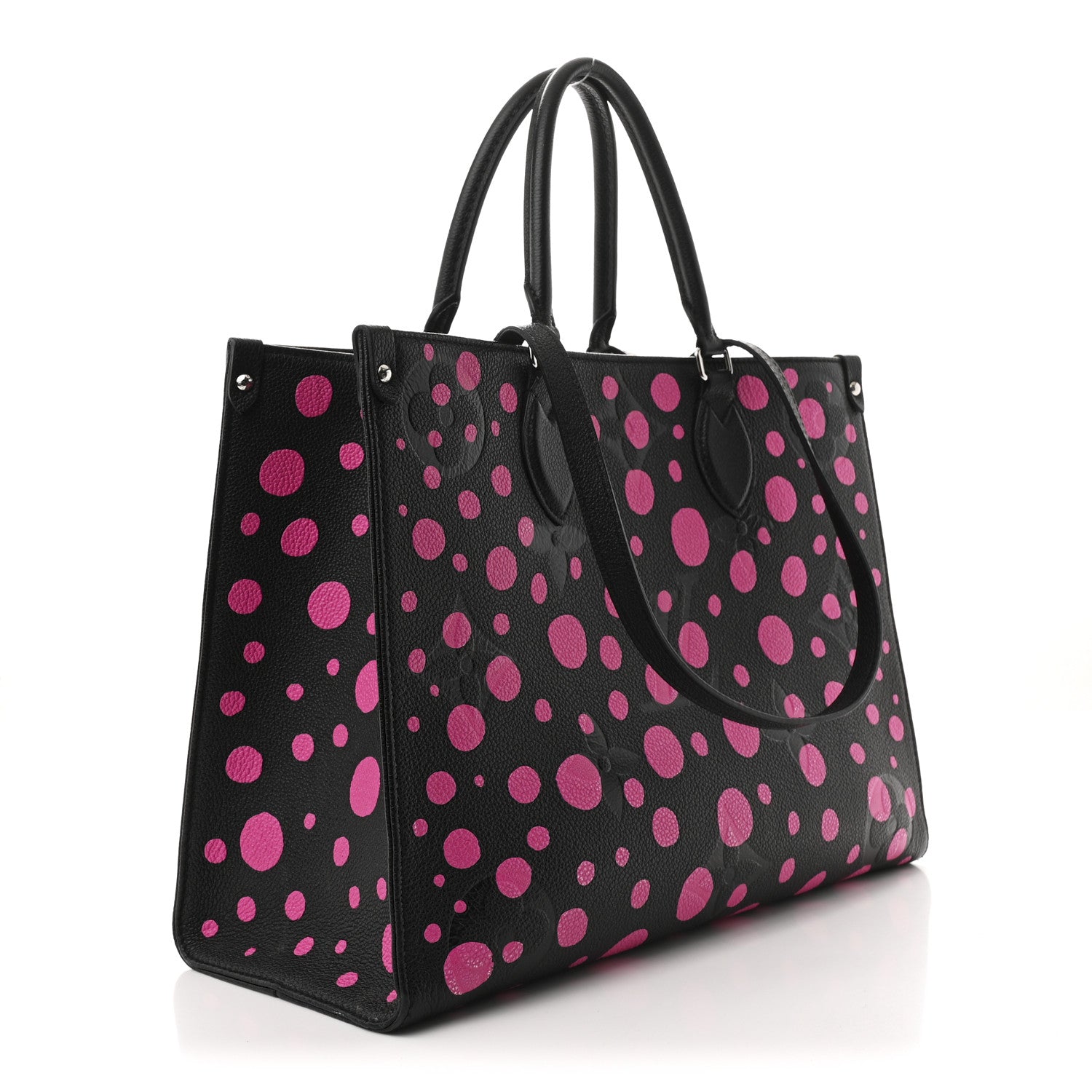 Louis Vuitton LV X YK Empreinte Monogram Giant Onthego MM Black Fuchsia 3 of 10