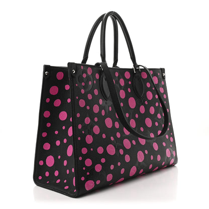 Louis Vuitton LV X YK Empreinte Monogram Giant Onthego MM Black Fuchsia 3 of 10