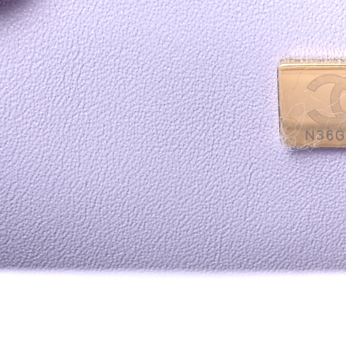 Lambskin Quilted Mini Top Handle Rectangular Flap Light Purple