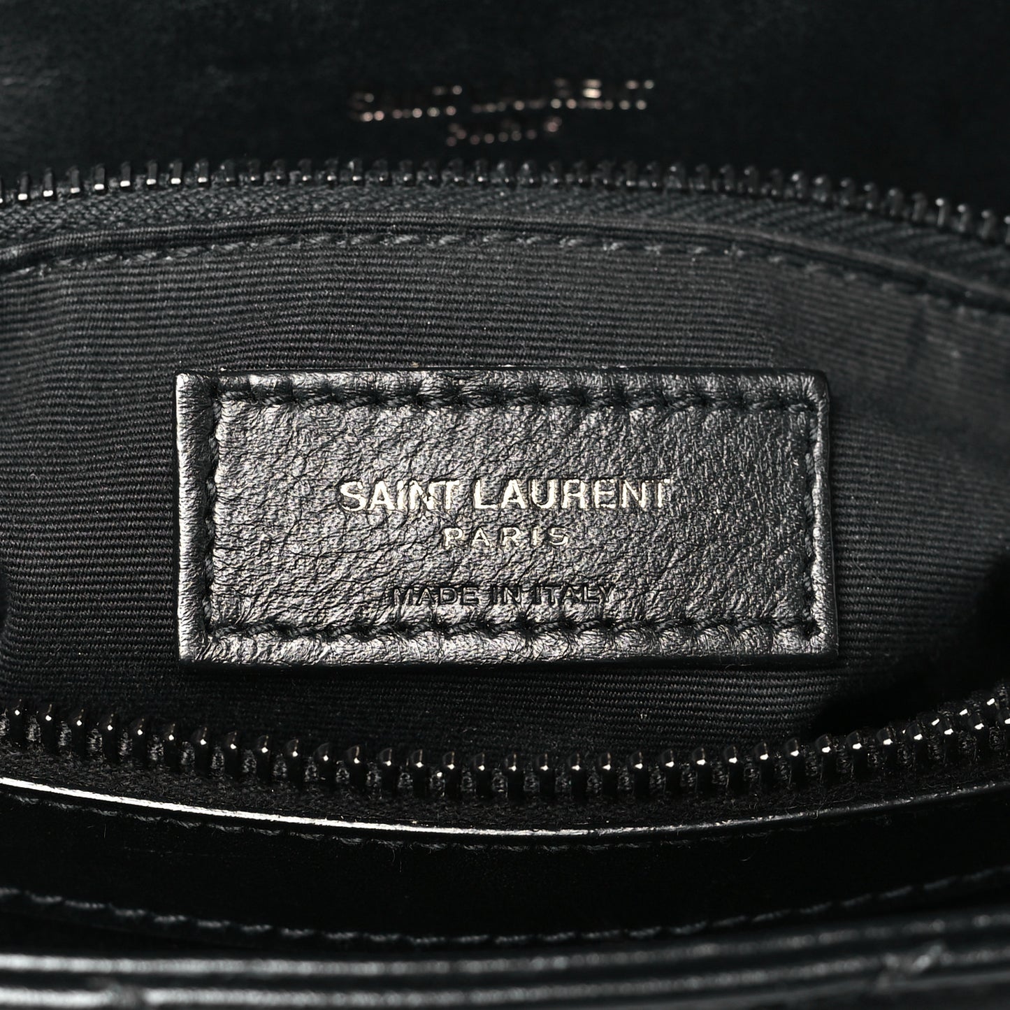 Calfskin Y Quilted Monogram Monochrome Medium Loulou Chain Satchel Black